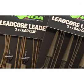 Korda Montáže Leadcore Leader Hybrid Lead Clip Gravel Brown 3ks