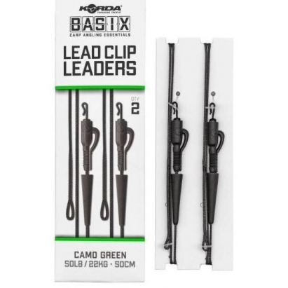 Korda Montáž Basix Lead Clip Leaders 2ks