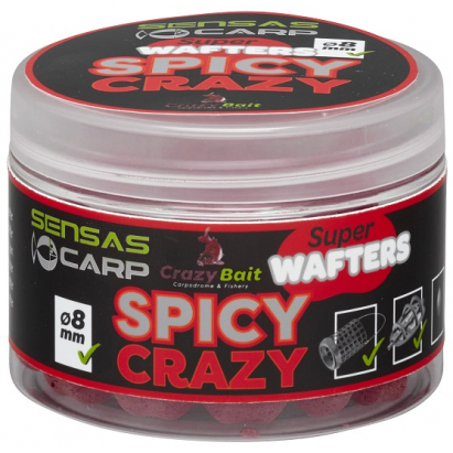 Sensas Wafters Super Spicy Crazy Koření 8mm 80g