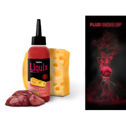 Delphin Fluo dip D SNAX LiquiX /100ml Sýr a játra