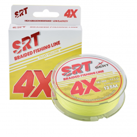 Sert splétaná šnůra 4X SRT Fluo Yellow 135M|0,18mm/10,0kg