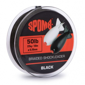 Spomb Splétaná Šňůra Braided Leader Black 50 m 22kg 50lb