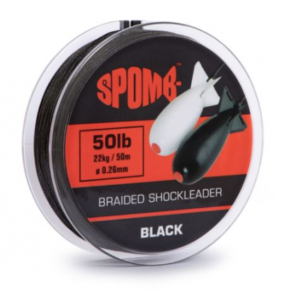 Spomb Splétaná Šňůra Braided Leader Black 50 m 22kg 50lb