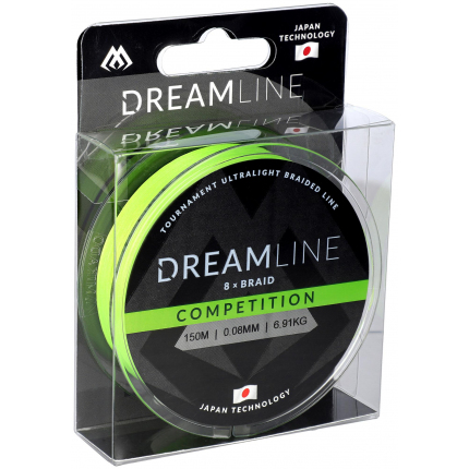 Mikado Pletená Šňůra Dreamline Competition 0.14mm/12.98kg/150m Fluo Zelená 1 Cívka