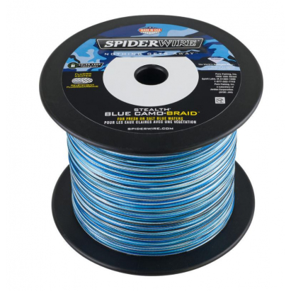 SpiderWire Šňůra  Stealth Smooth 8 Blue Camo 1m