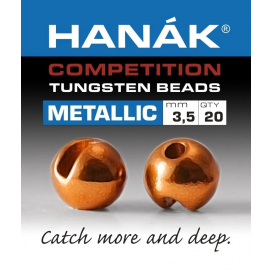 Hanák tungstenové hlavičky Metallic oranžová 20ks