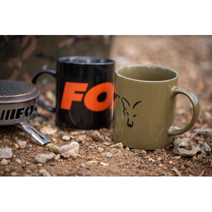 Fox  Hrnek Green and Black Logo Ceramic Mug 350ml