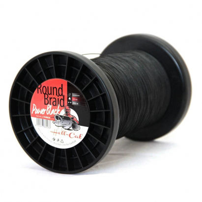 Hell-Cat Splétaná šňůra Round Braid Power Black 0,50mm, 57,50kg, 1000m