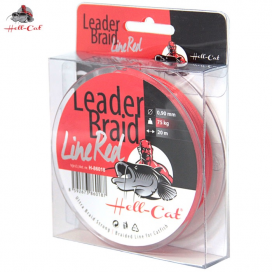 Hell-Cat Splétaná návazcová šňůra Leader Braid Line Red 20m|1.40mm/125kg