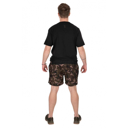 Fox Koupací Kraťasy Black Camo LW Swim Shorts