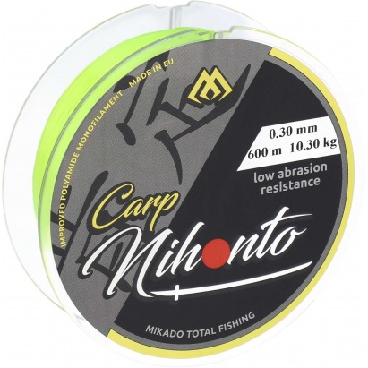 Mikado Vlasec Nihonto Carp 0.25mm/7.30kg/600m Fluo/žlutá 1 Cívka