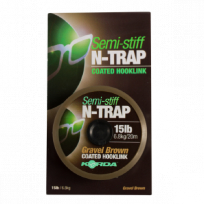 Korda Šňůrka N-Trap Semi Stiff 15lb Gravel Brown