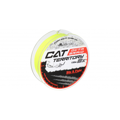 Mikado Pletená Šňůra Cat Territory Octa Braid 0.70mm/76.4kg/150m Fluo 1 Cívka