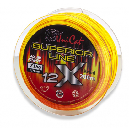 Uni Cat Šňůra 12 X Superior Line 0,37mm 200m 36kg