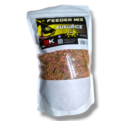 DK FISHING Feeder mix vlhčený kukuřice 1kg