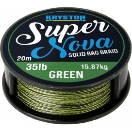 Kryston pletené šňůrky - Super Nova solid braid zelený 15lb 20m