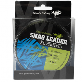 Giants fishing Šokový vlasec Snag Leader XL- Protect Army Green 80m|0,50mm/45lb(20,5kg)