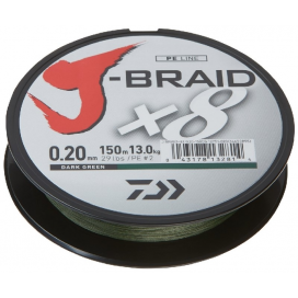 Daiwa Splétaná Šňůra J-Braid Dark Green 150 m 0,06 mm 4 kg