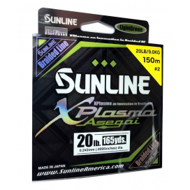 Sunline Šňůra XPlasma Asegai 150m 0,242mm 9kg LGR