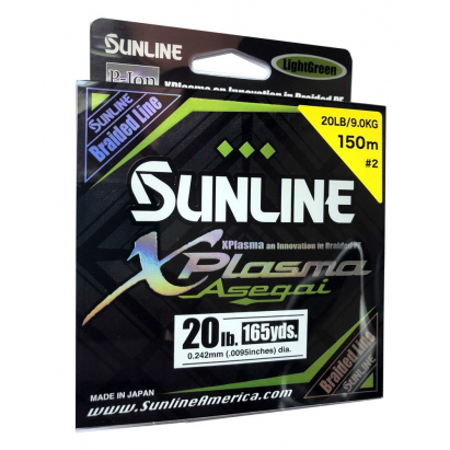 Sunline Šňůra XPlasma Asegai 150m 0,242mm 9kg LGR