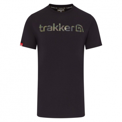 Trakker Tričko CR Logo T-Shirt Black Camo