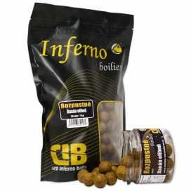 Carp Inferno Boilies Rozpustné Nutra Line Banán Oliheň 20mm 1kg