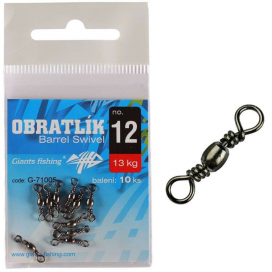 Giants Fishing Obratlík Barrel Swivel no.12 / 14kg / 10ks