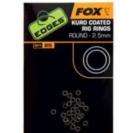 Fox Kroužky Edges Kuro Coated Rig Rings 3,7mm 25ks