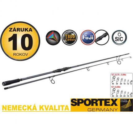 Sportex Prut Intense Carp 3,66 m 12 ft 3,25 lb 2-díl