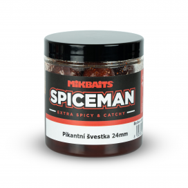 Mikbaits Spiceman boilie v dipu 250ml - Pikantní švestka 24mm