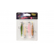 Slick Shad 11cm x4 Mixed UV Colour Pack LOADED 10g 3/0 head