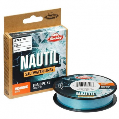 Berkley Šňůra Nautil Inshore Braidx8 Aqua Blue 300m