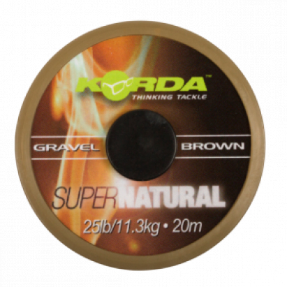 Korda Šňůrka Super Natural Gravel Brown 25lb