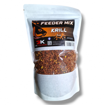 DK FISHING Feeder mix vlhčený krill 1kg