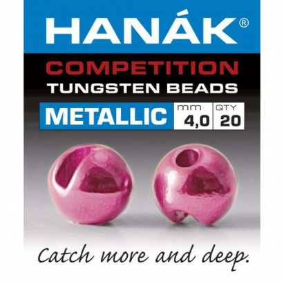 Hanák tungstenové hlavičky Metallic světle růžová 20ks 2,5mm