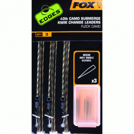 Fox Montáž Edges Camo Submerge leaders Kwik Change 40lb 3ks