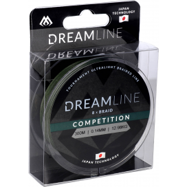 Mikado Pletená Šňůra Dreamline Competition 0.18mm/18.32kg/300m Zelená 1 Cívka