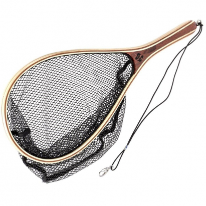 Snowbee Dřevěný Raketový Podběrák Wooden Landing Net  Large