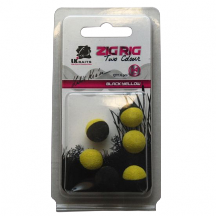 LK Baits ZIG RIG Pop–Up 14 mm – Black/Yellow