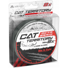 Mikado Pletená Šňůra Cat Territory Octa Braid 0.50mm/53.3kg/300m Zelená 1 Cívka