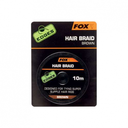 Fox Edges hair braid návazcová šňůrka 10m hnědá