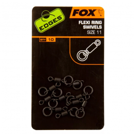 Fox Edges flexi ring swivels vel.11  obratlík s kroužkem 10ks