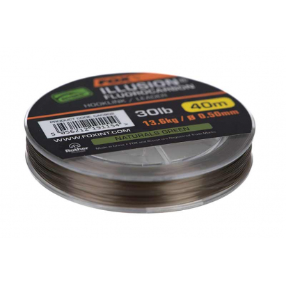 Fox Fluorocarbon Edges Illusion Hooklink/Leader Naturals Green 40 m