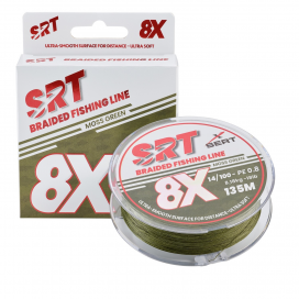 Sert splétaná šnůra 4X SRT Moss Green 135M|0,14mm/8,18kg