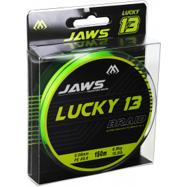 Mikado Pletená Šňůraa Jaws Lucky 13 0.14mm/11.0kg/150m Fluo Zielona 1 Cívka