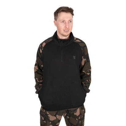 Fox Mikina LW Black Camo QTR Zip