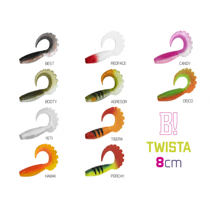 Umělá nástraha Delphin TWISTA UVs / 5ks Velikost: 8cm/TIGERA