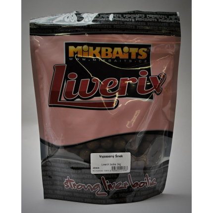 Mikbaits  big pack - Trvanlivé boilie 20kg LiveriX Mazaná Škeble 20mm