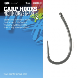 Giants fishing Giants Fishing Háček s očkem Medium Curve Shank 10ks|vel.5