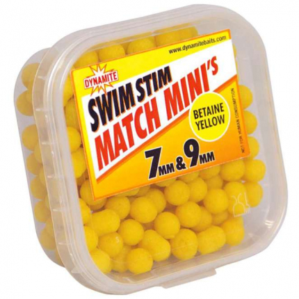 Dynamite Baits Swim Stim Match Minis 7mm & 9mm - Betaine Yellow